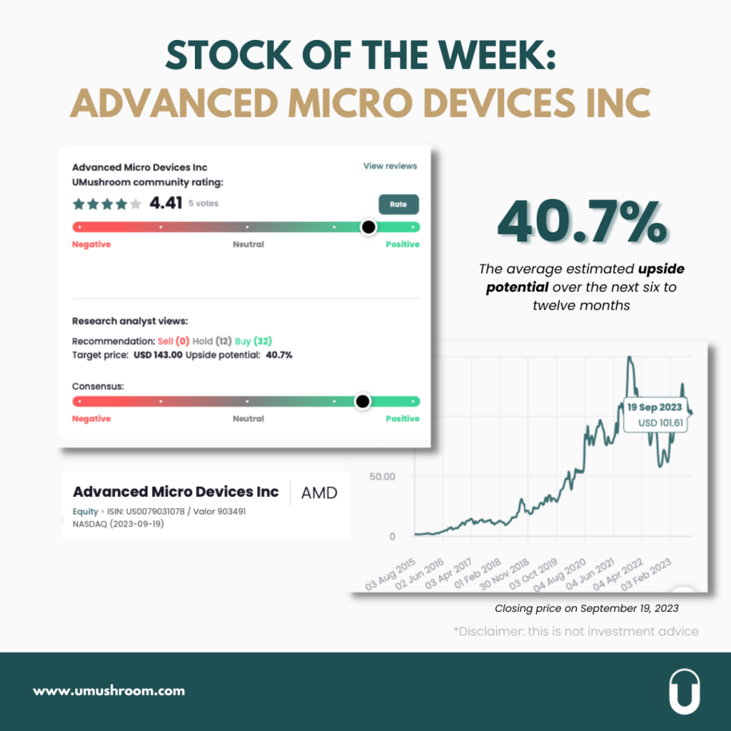 Stock of the week Advanced Micro Devices Inc UMushroom